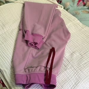 Figs high waisted jogger scrub pants  size L PO#1916 and 2 pocket top size XL